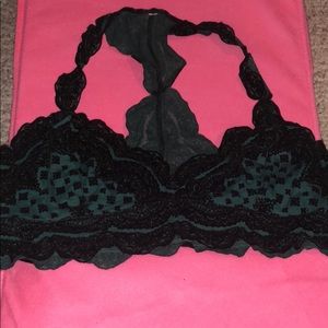 Free People Green & Black Bralette
